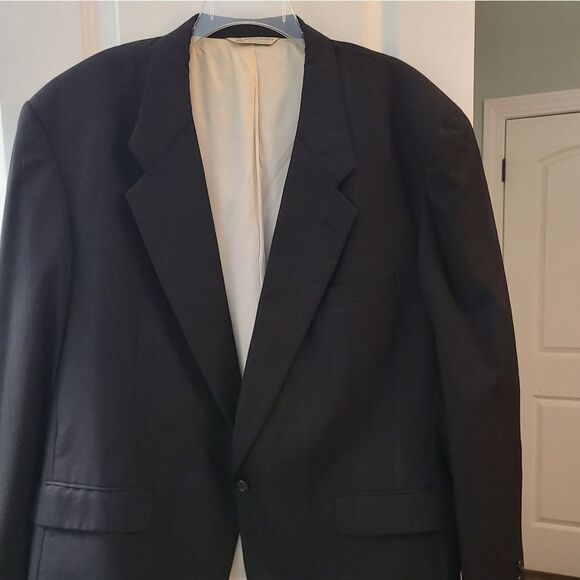 Black Wool Bill Robinson for Steven Windsor Men's Blazer Suit Jacket Sportcoat - Picture 3 of 9